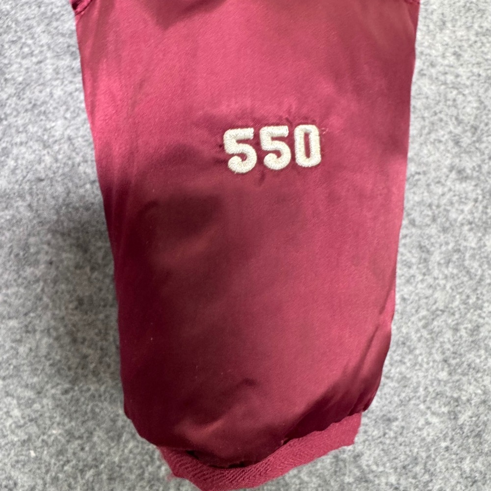 The North Face Womens 550 Down Puffer Jacket Burgundy Diamond Quilt Medium - Picture 5 of 7
